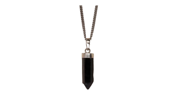 Unieke zwarte toermalijnpunthangerketting