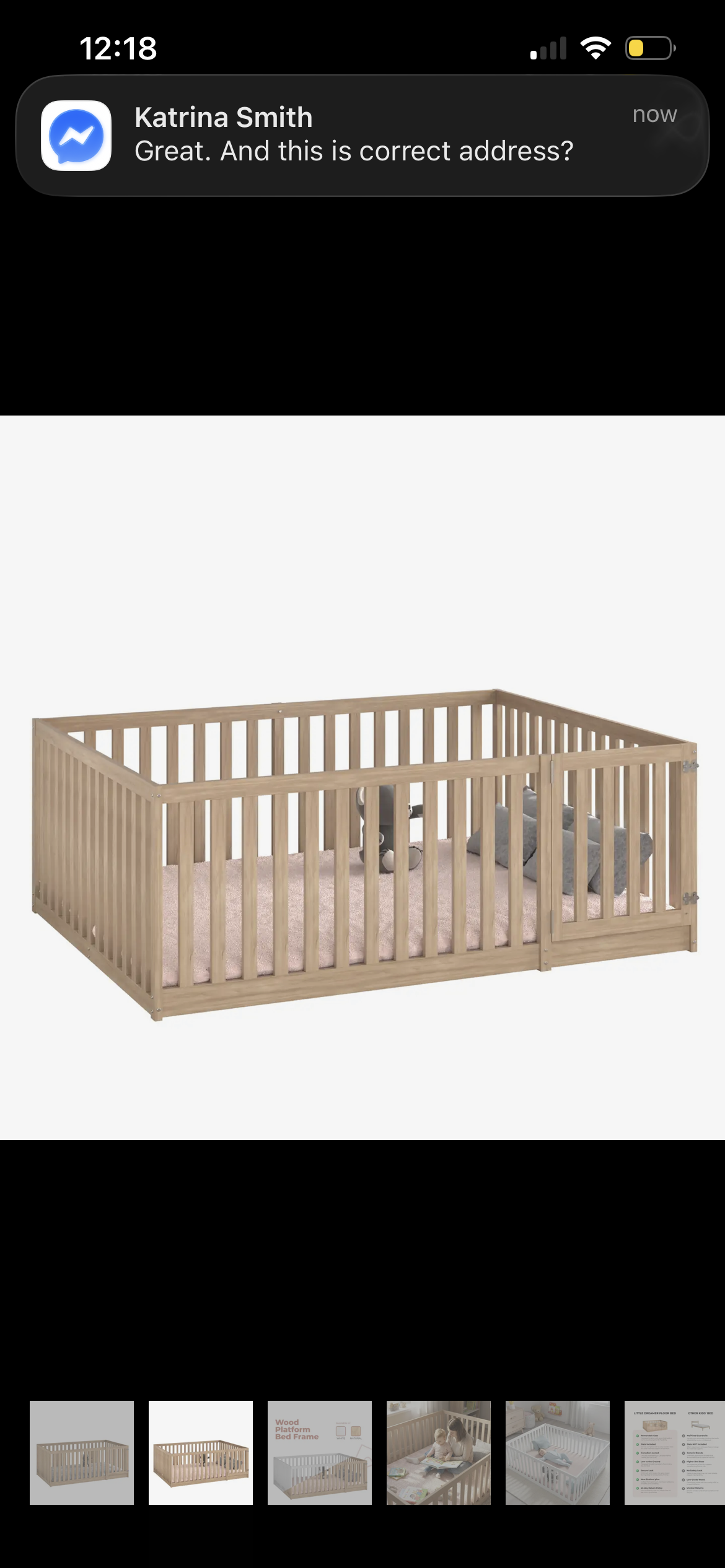 Little Dreamer Montessori Floor Bed with Extended Guardrails