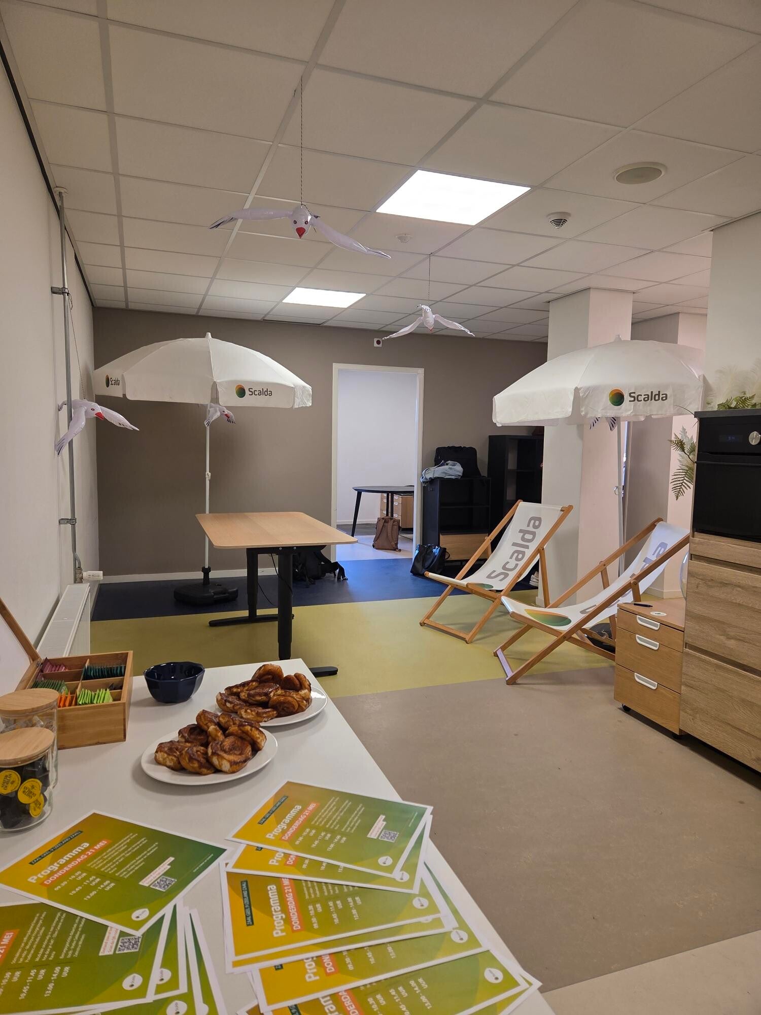 Ontvangst voor onze workshop ruimte