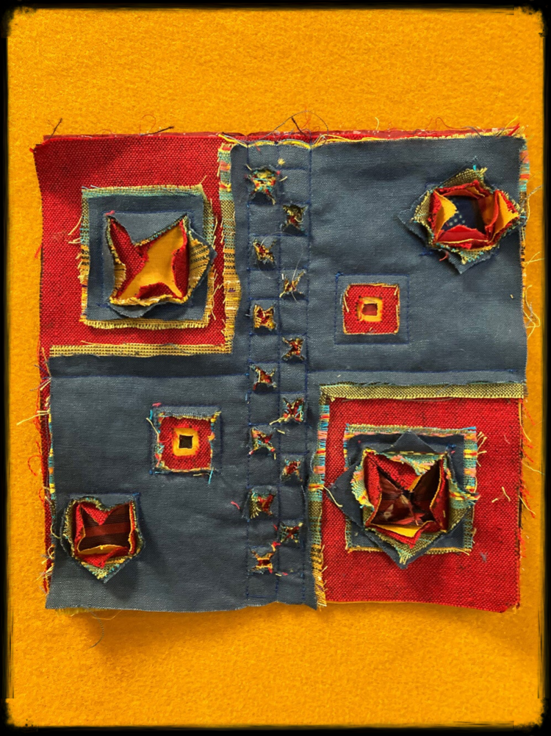 Slashing fabric scraps