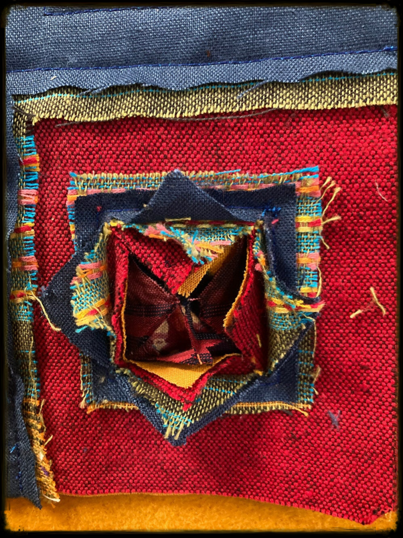 Slashing fabric scraps