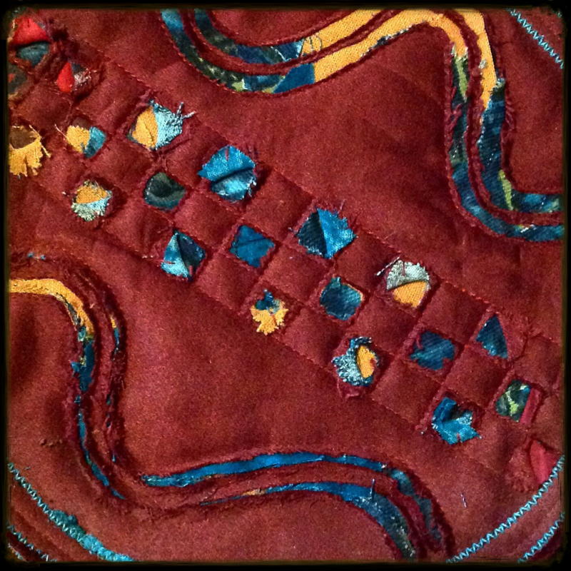 Slashing fabric scraps