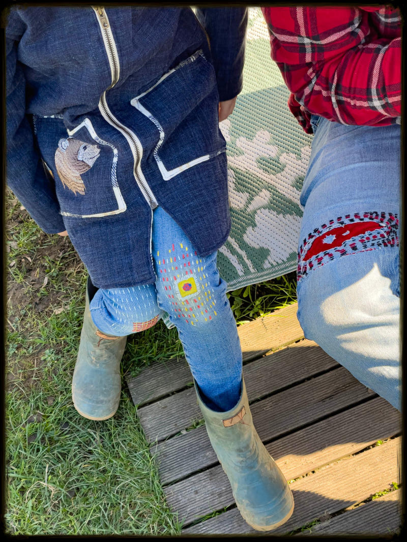 Upcycling visible mending