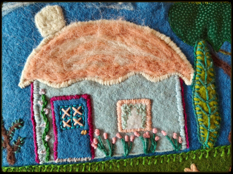 Felted house. Storybook.