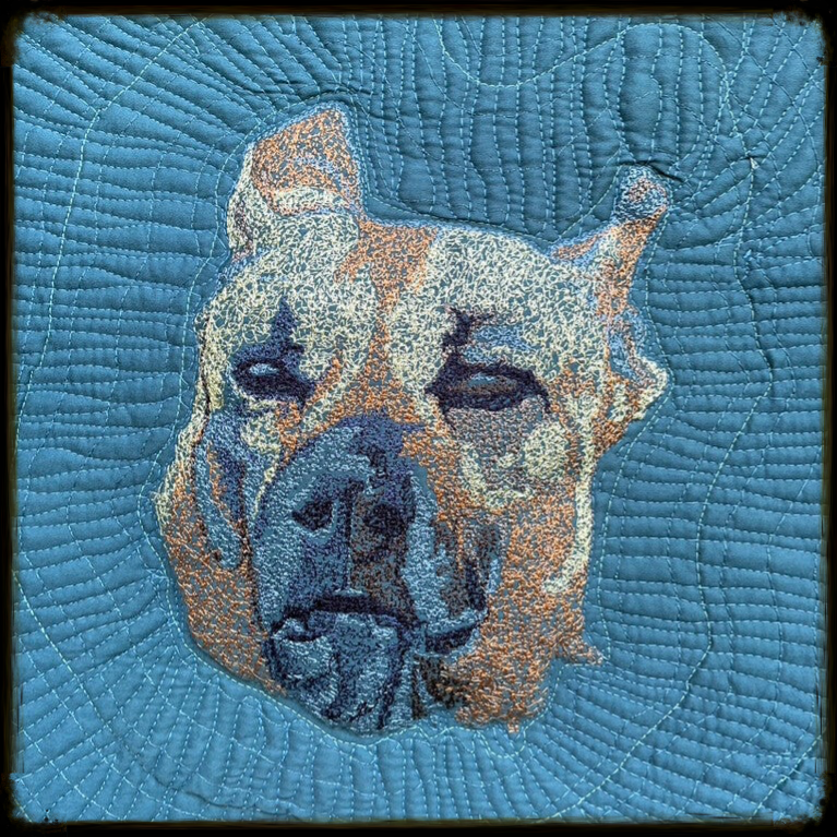 embroidered dog