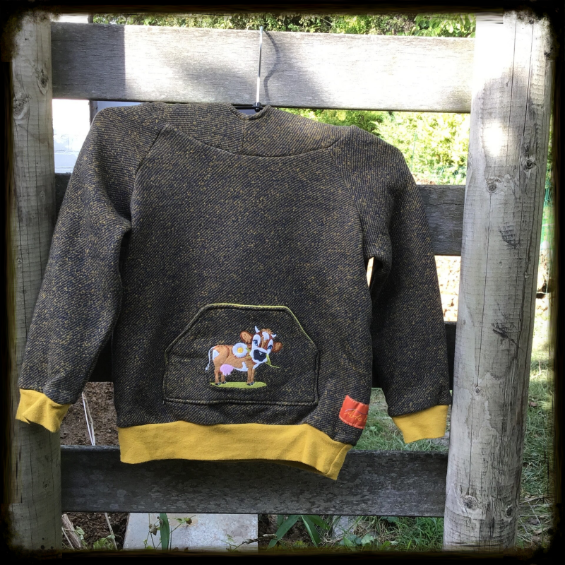 sustainable hoodie, kids fashion, upcycled 