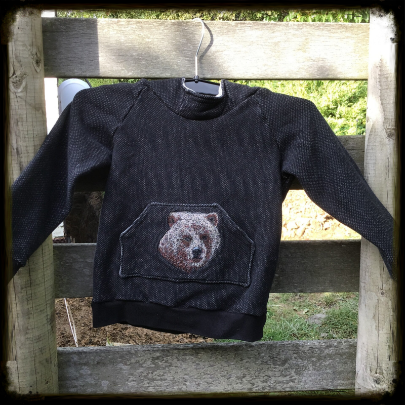 organic hoodie, upcycled lining, sustainable kids fashion