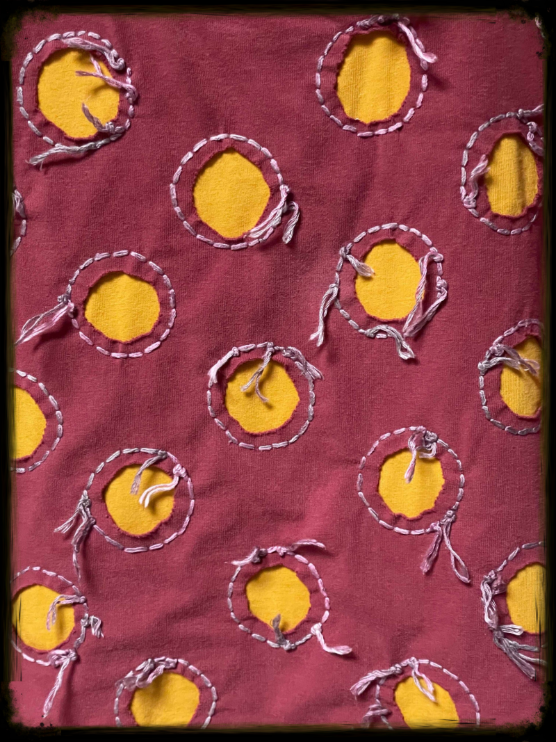 Alabama Chanin Technique thread tails