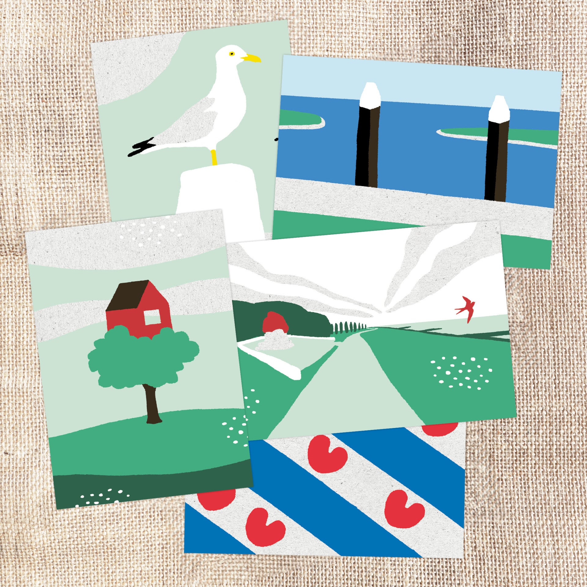 Kaartenset 'Frijheid' (5 stuks)