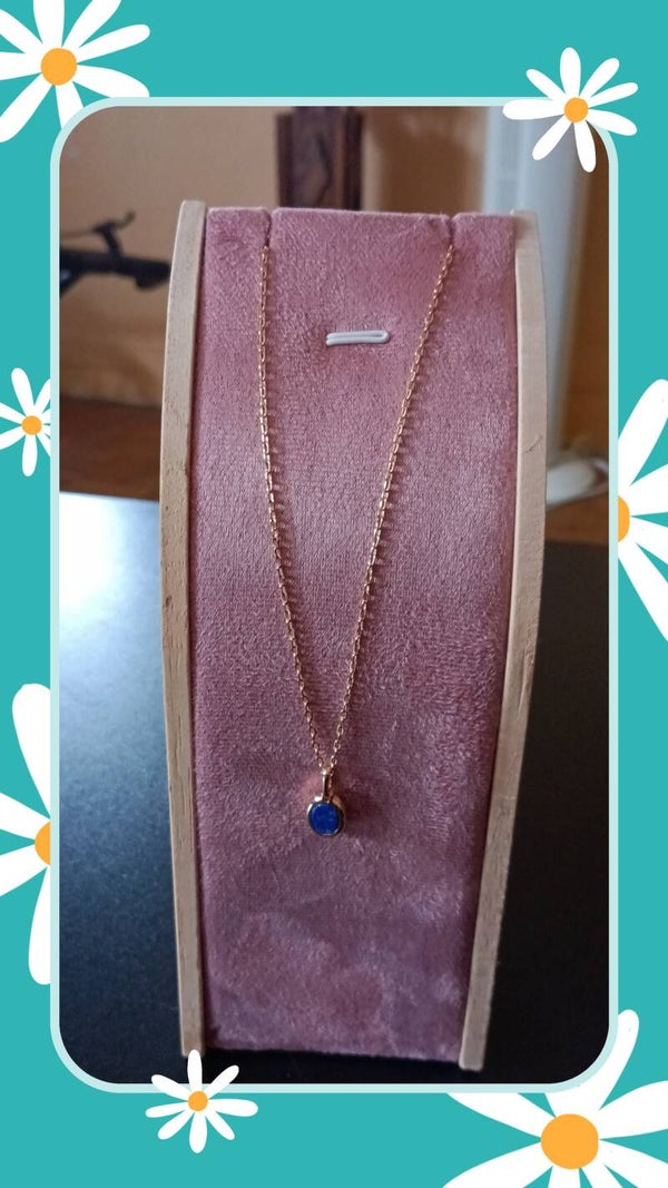 Collier en plaque or avec Pierre