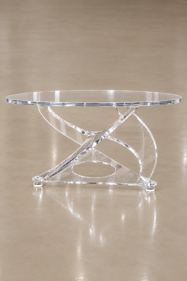 Salontafel plexiglas, propeller. In de stijl van Knut Hesterberg