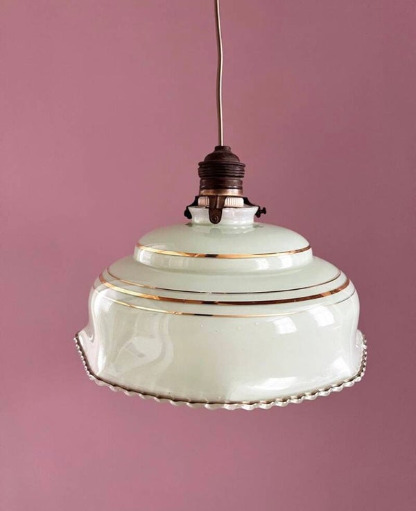 Mooi groen opaline hanglamp