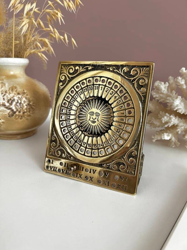Eeuwigdurende messing zonnekalender