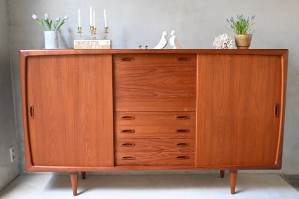 Prachtige Deens Design highboard van H.P. Hansen