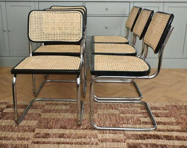 Set van 6 Gerestaureerde “Cesca” Stoelen Marcel Breuer model B32
