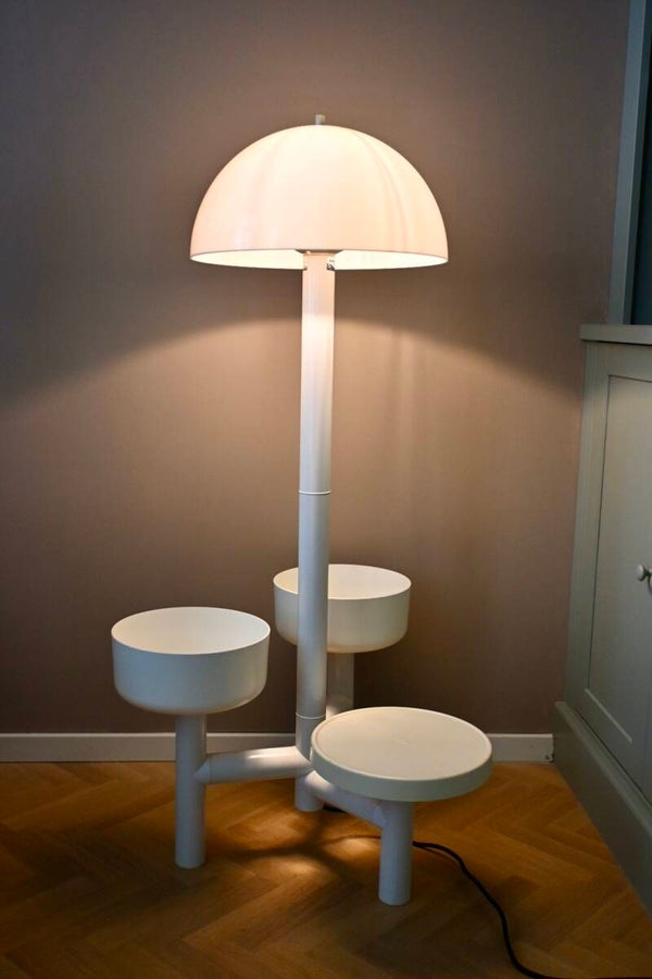 Vloerlamp Ypma BV ‘Chantal’ met plantenhouders space age 70s