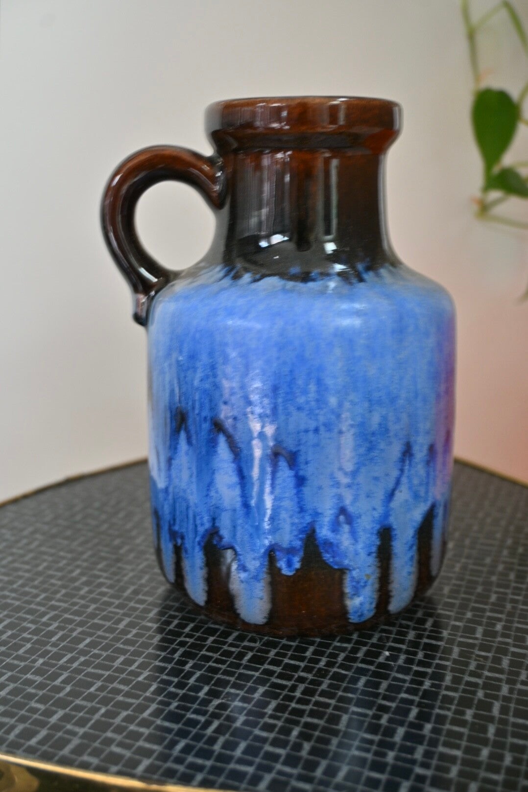 West-Germany Schreurich vaas in Bruin en Blauw 414-16