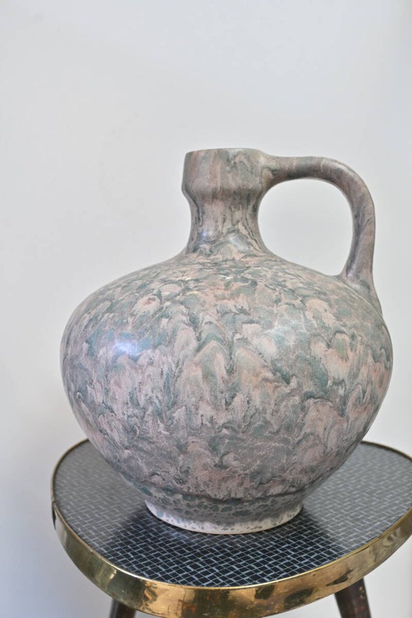 Mooie Ruscha Art vaas In Grijs Roze Hoog 27cm