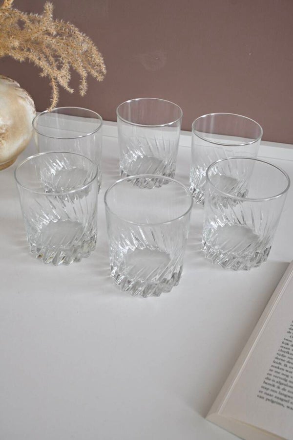 Set van 6 kristallen whiskey glazen