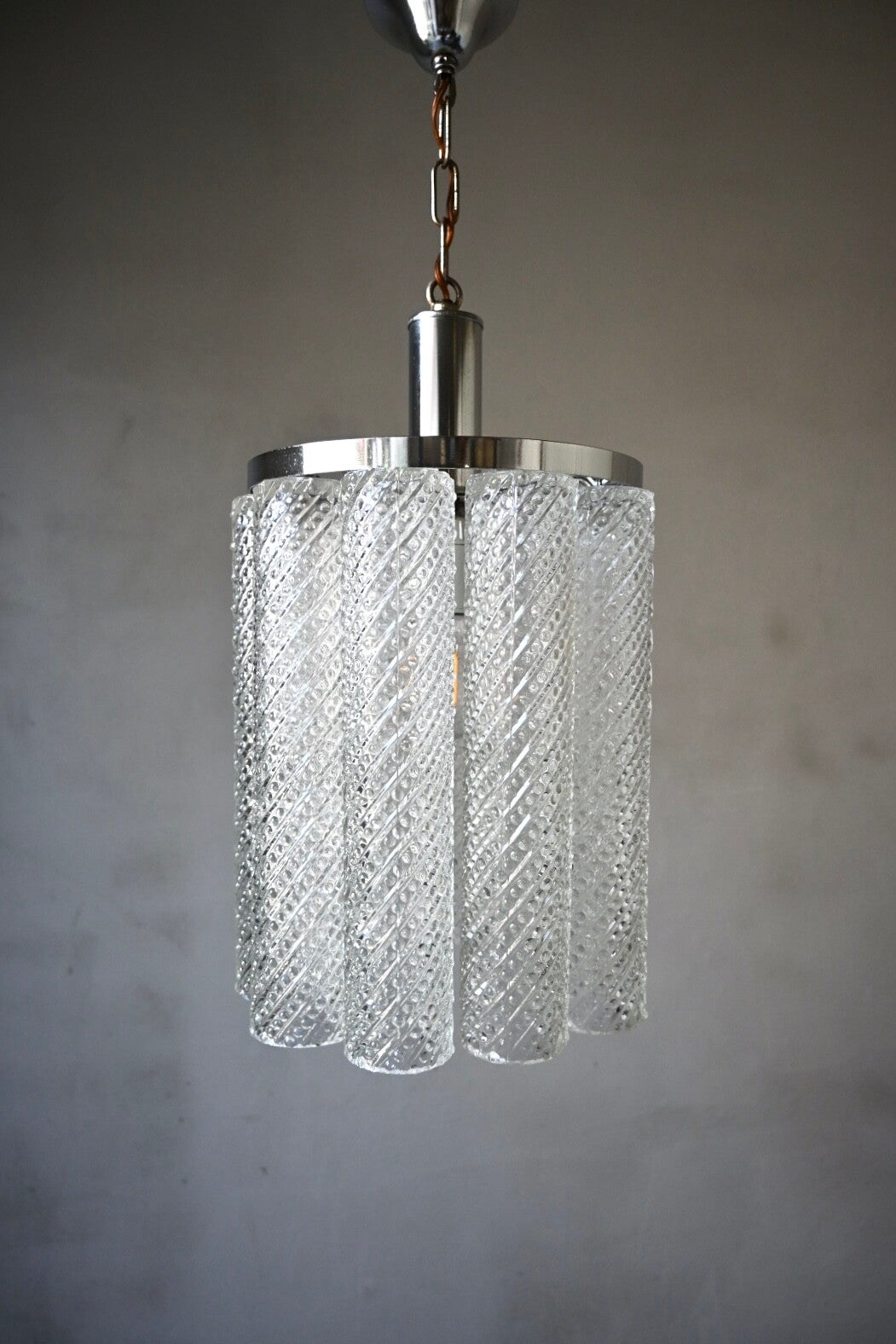Italiaanse Murano glazen hanglamp uit de jaren 60