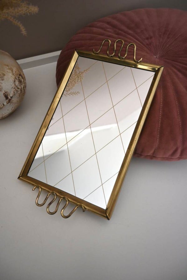 Vintage spiegel of dienblad in Art Deco-stijl, vanity tray