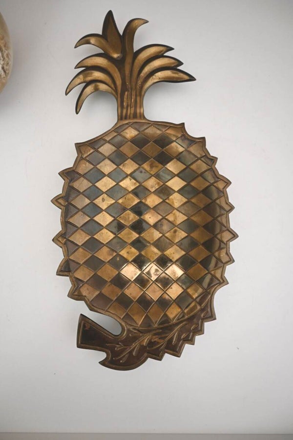 Messing ananas schaal jaren 70
