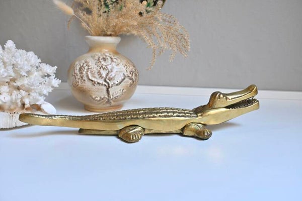 Xl messing notenkraker in krokodil vorm