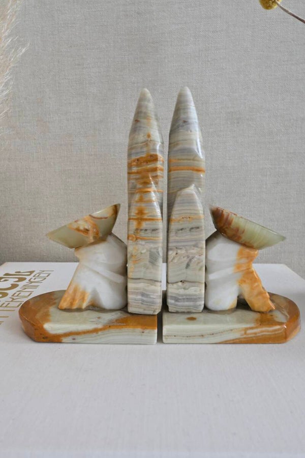 Onyx marmeren boekensteunen