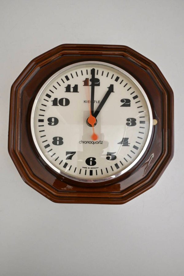 Vintage wandklok keramiek Kienzle
