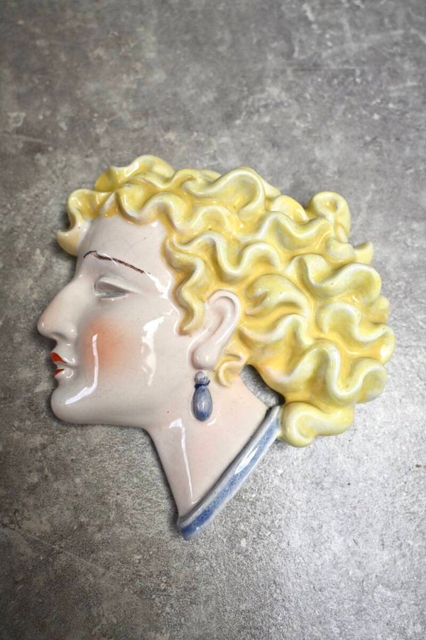 Art Deco wandmasker van Max Roesler jaren 30