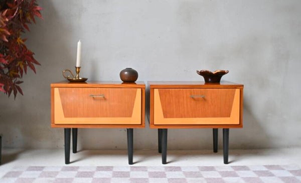 Vintage set nachtkastjes jaren 50