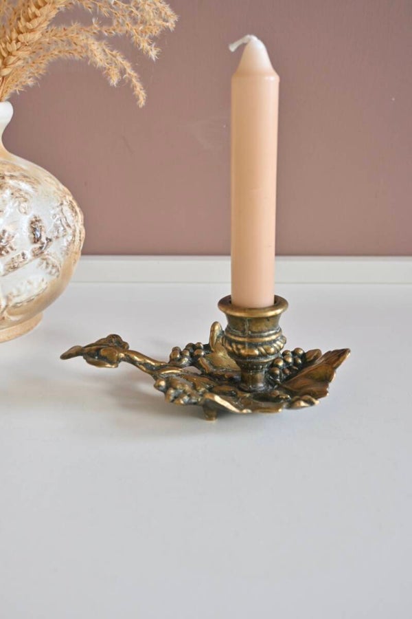 Antieke messing kandelaar