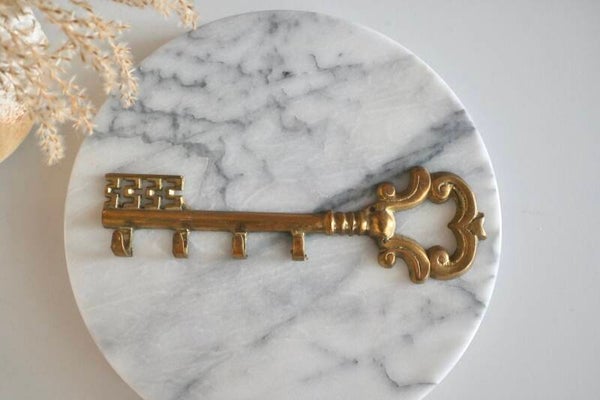 Messing sleutelhaak/ sleutelrekje