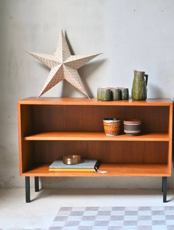 Mid Century Boekenkast Dressoir Teakfineer