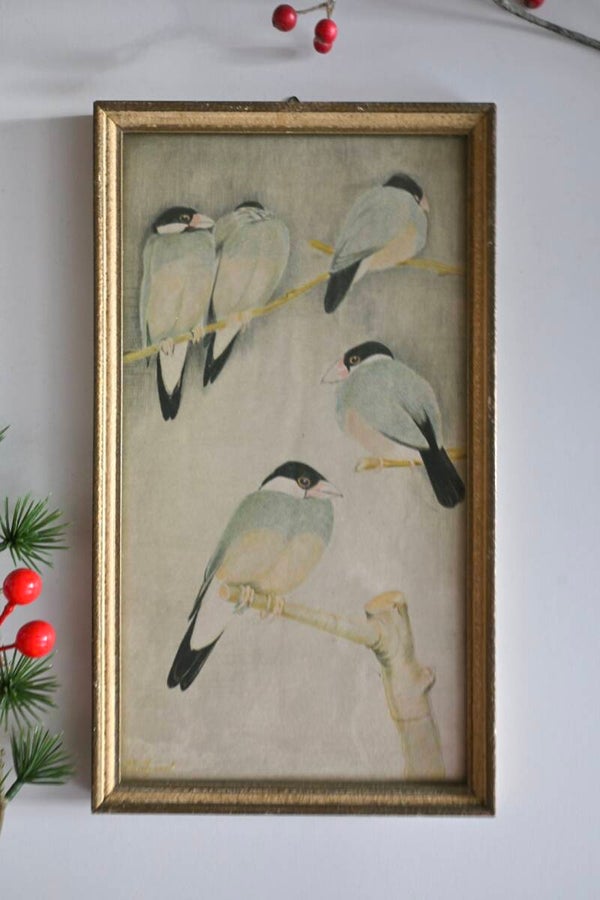 Lijst met vogel prent