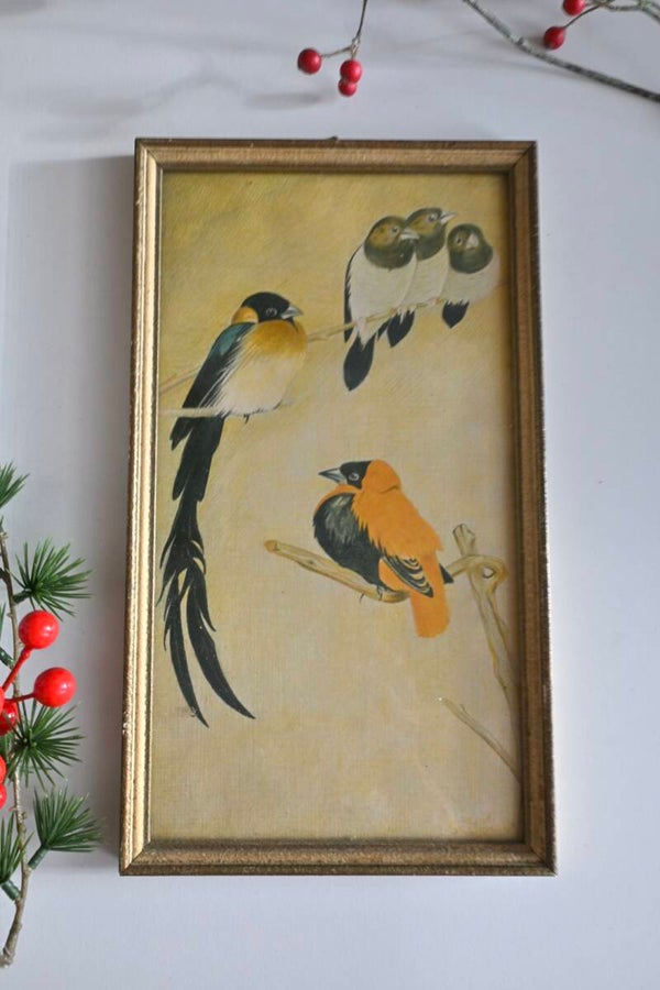 Lijst met vogel prent