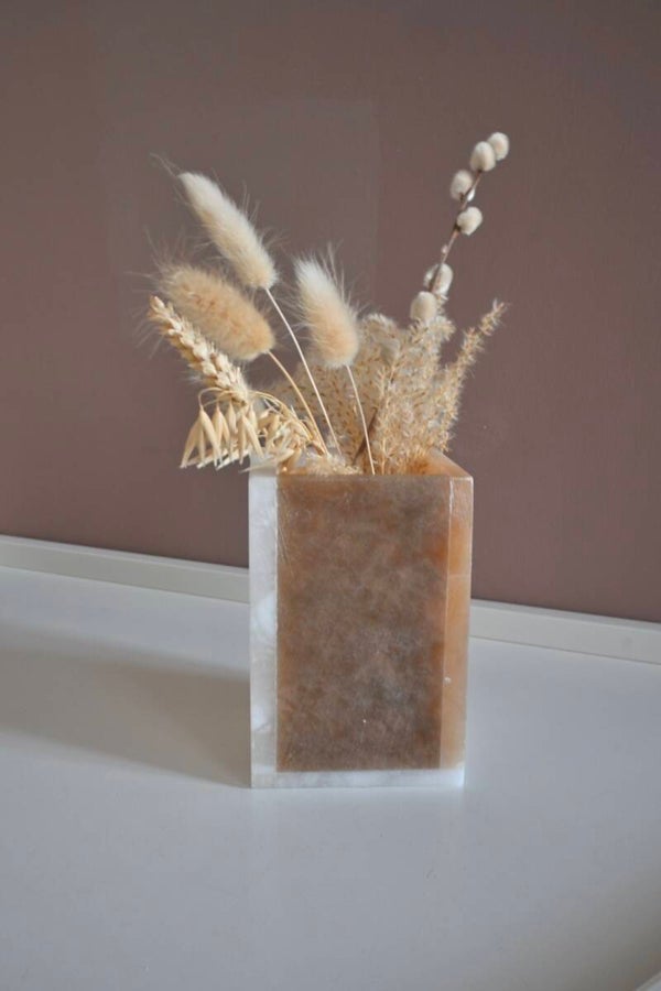 Marmeren vaas drie kleuren