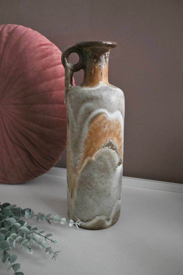 West-Germany vaas In zand, Beige Hoog 23cm