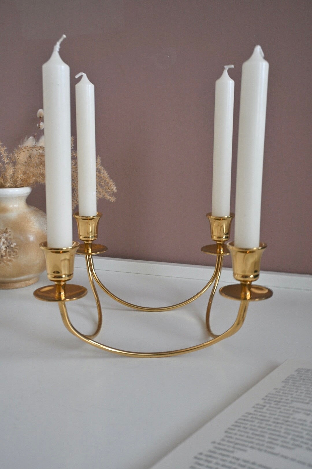 Prachtige messing kandelaar