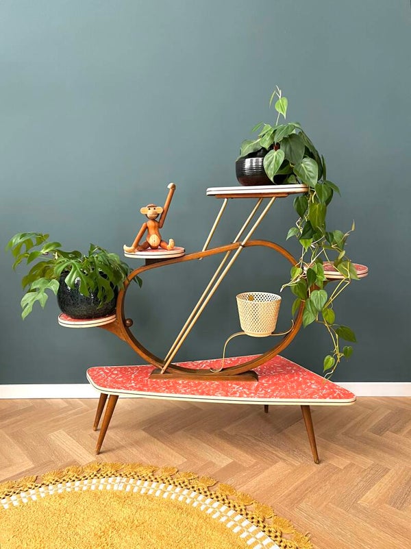 Onwijs toffe mid-century planten-étagère