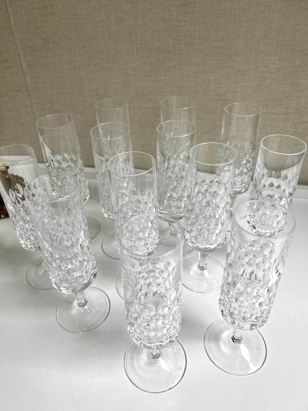 13 loodkristallen Peill en Putzler champagne flutes