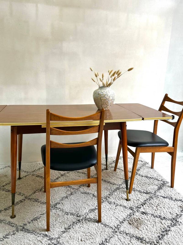 Vintage jaren 50 Hornitex Vierhaus uitschuifbare tafel