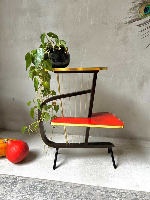 Vintage plantentafel met formica bladen