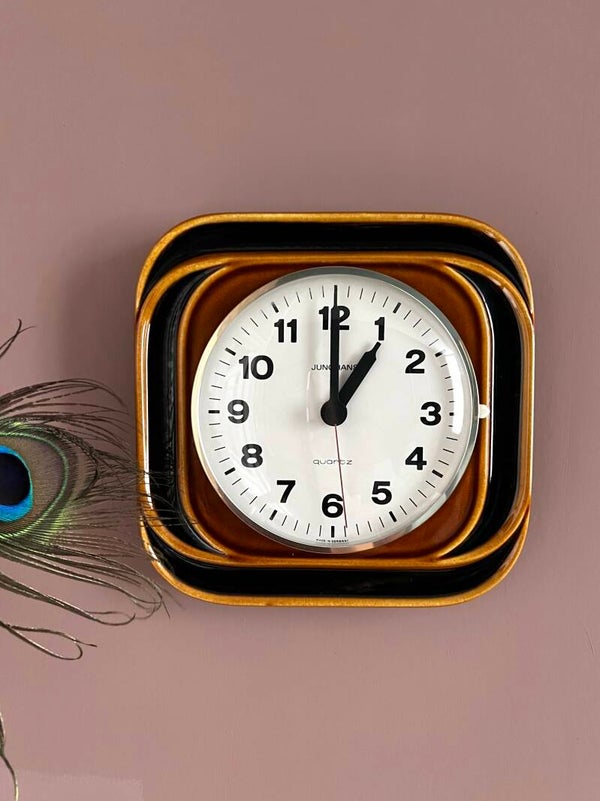 Toffe West Germany Keramieken wandklok