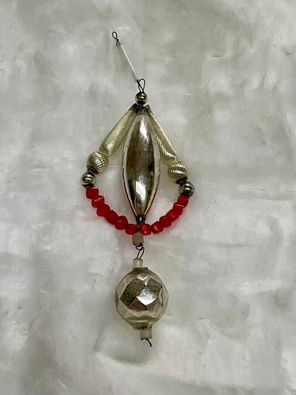 Antieke Gablonzer Kerst Bal Glas (24015)