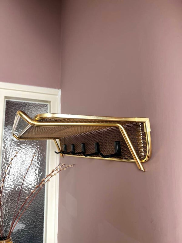 Stijlvolle messing vintage kapstok