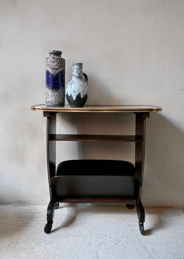 Vintage Mid-Century Bijzettafel  met Lectuurbak – Jaren 50/60