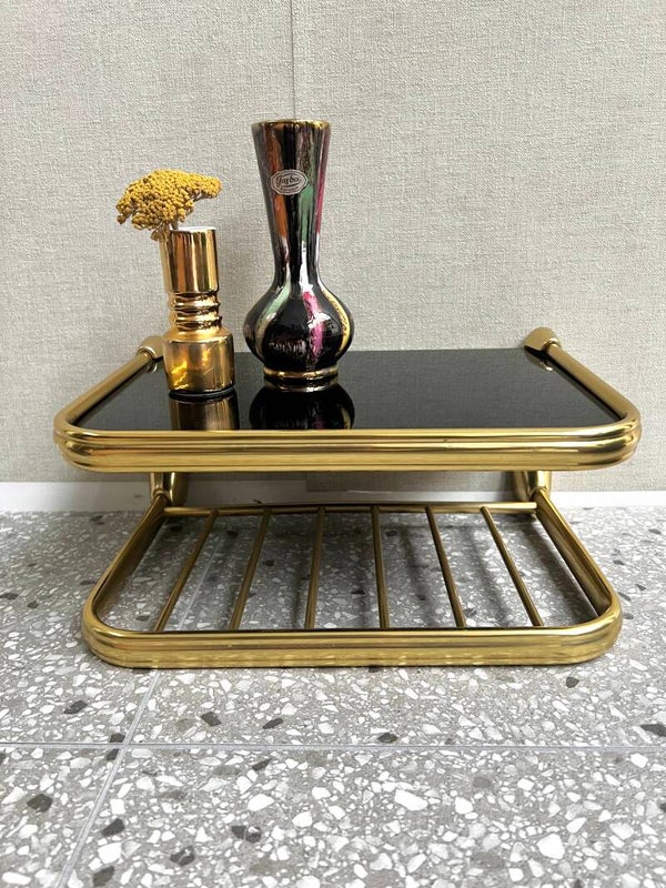 vintage wandrek goudkleurig geanodiseerd aluminium