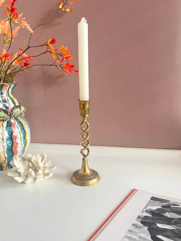 Messing twist kandelaar