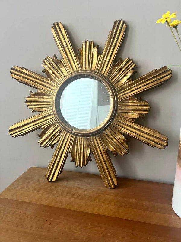 Vintage zonnenspiegel-sunburst spiegel jaren 60/70